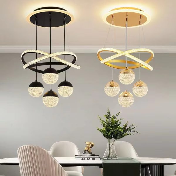 Hanging Ceiling Crystal Acrylic Chandelier Luxury Pendant Lights