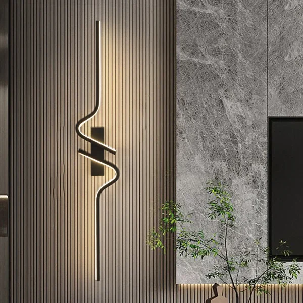 Modern Minimalist Home Luxury Grille Living Room TV Background Wall LED Light