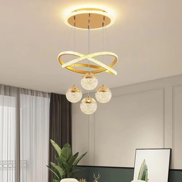 Hanging Ceiling Crystal Acrylic Chandelier Luxury Pendant Lights