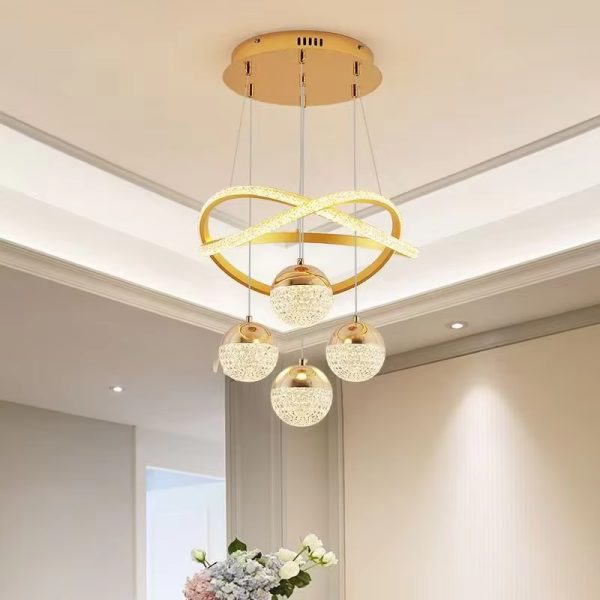 Hanging Ceiling Crystal Acrylic Chandelier Luxury Pendant Lights