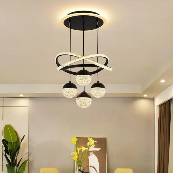 Hanging Ceiling Crystal Acrylic Chandelier Luxury Pendant Lights