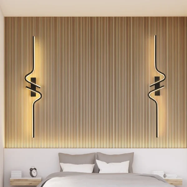 Modern Minimalist Home Luxury Grille Living Room TV Background Wall LED Light