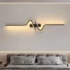 Modern Minimalist Home Luxury Grille Living Room TV Background Wall LED Light