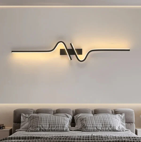 Modern Minimalist Home Luxury Grille Living Room TV Background Wall LED Light