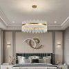 LED modern simple luxury crystal living room lamp glass round lamp