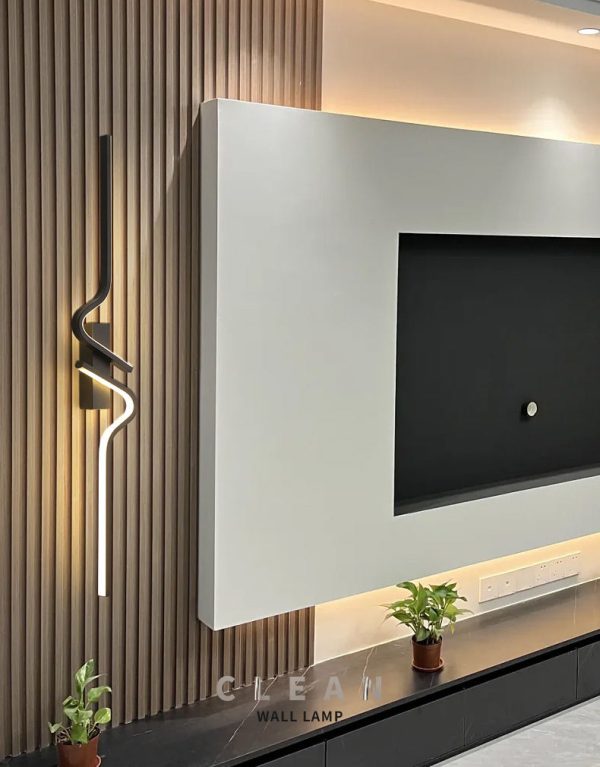 Modern Minimalist Home Luxury Grille Living Room TV Background Wall LED Light
