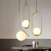 Nordic style bedroom chandelier restaurant simple modern glass creative porch light