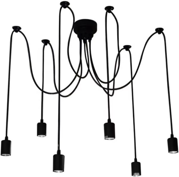 Modern Retro 6/8 Edison LED Bulbs Vintage Pendant Light Cafe Dining Office Bar