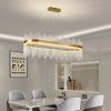 LED modern simple luxury crystal living room lamp glass round lamp