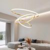 Hotel Circle Hanging Pendant Light 3 Ring Acrylic Luxury Led Chandelier