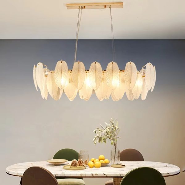 Modern Crystal Chandelier Feather Pendant Lamp Luxury Staircase Bedroom lamp