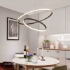 Hotel Circle Hanging Pendant Light 3 Ring Acrylic Luxury Led Chandelier