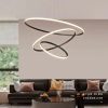 Hotel Circle Hanging Pendant Light 3 Ring Acrylic Luxury Led Chandelier