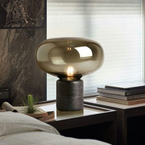 Modern Marble Glass Decorative Lighting Bedside lamps Bedroom Table Lamps