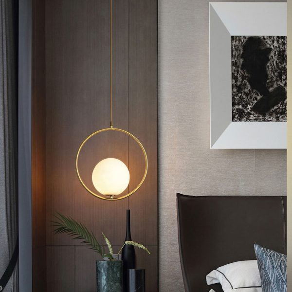 Nordic style bedroom chandelier restaurant simple modern glass creative porch light