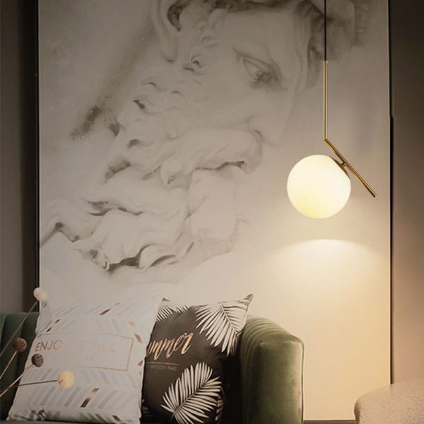 Nordic style bedroom chandelier restaurant simple modern glass creative porch light