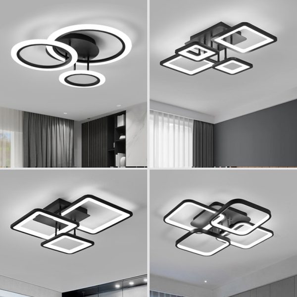Round Shape Acrylic Led Lamp Minimalist Simple Bedroom Flush Ceiling Light