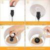 Private model wooden base fabric zipper switch bedside table lamp