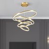 Home Decorative Modern Living Room Hanging 3 Ring Acrylic Pendant Light