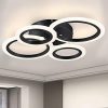 Round Shape Acrylic Led Lamp Minimalist Simple Bedroom Flush Ceiling Light