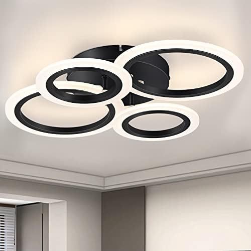 Round Shape Acrylic Led Lamp Minimalist Simple Bedroom Flush Ceiling Light