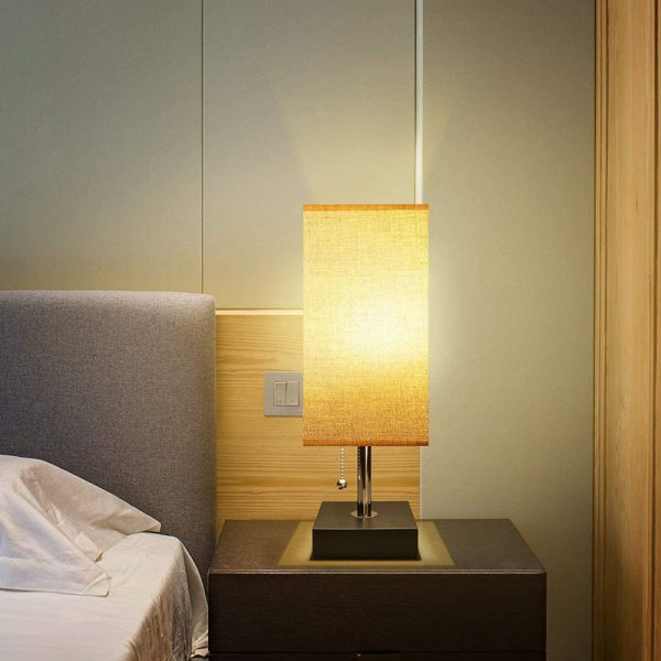 USB mobile phone charging fabric table lamp living room bedroom bedside lamp