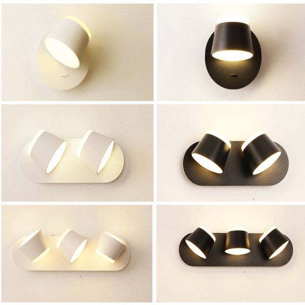 Indoor Wall Light 360 Degrees Adjustable Wall Lamp Aisle Wall Sconce Living Room Lights