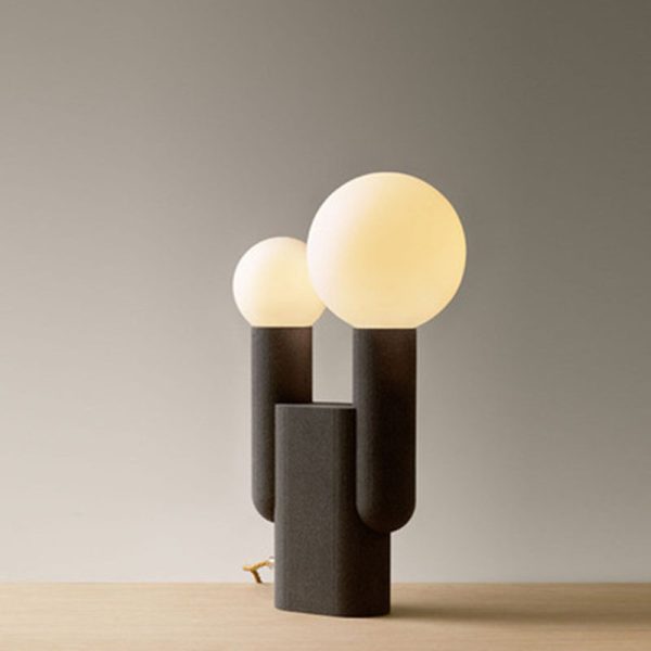 Nordic Desk Lamp Postmodern Creative Double Head Glass Ball Bedroom Bedside Desk Lamp