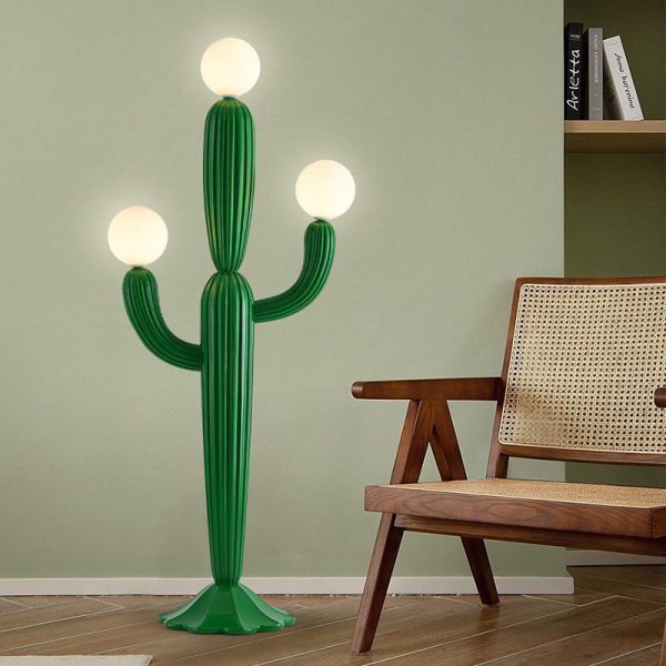 New Style Cactus Floor Lamp Living Room Bedroom Lamp Pastoral Senior Residential Lamps