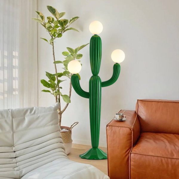 New Style Cactus Floor Lamp Living Room Bedroom Lamp Pastoral Senior Residential Lamps