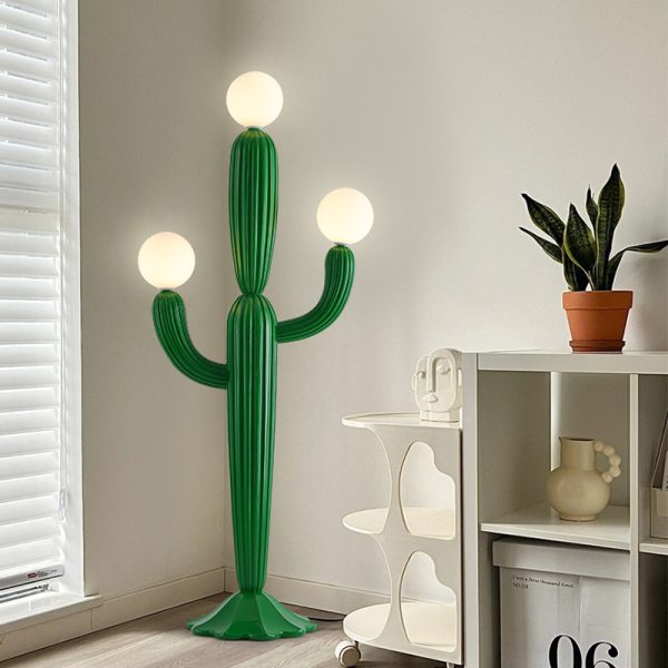 New Style Cactus Floor Lamp Living Room Bedroom Lamp Pastoral Senior Residential Lamps