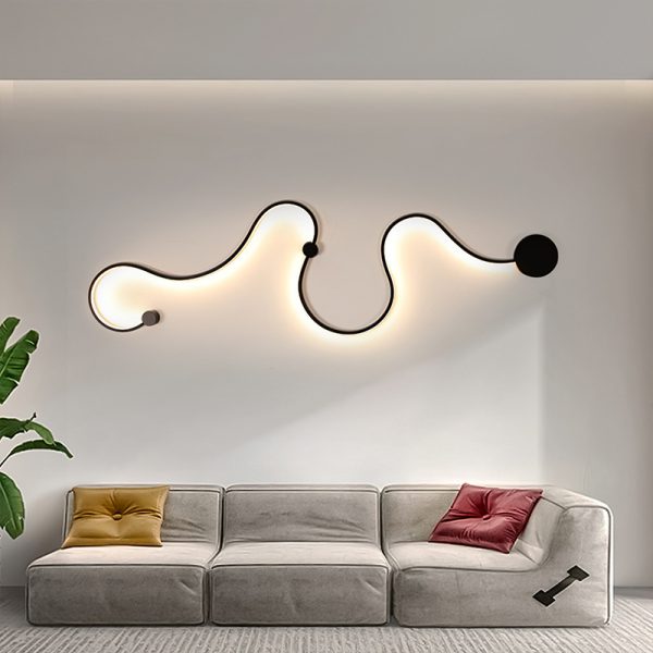 Nordic decorative living room bedroom interior snake wall light creative modern led wall lamp