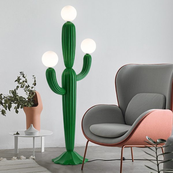 New Style Cactus Floor Lamp Living Room Bedroom Lamp Pastoral Senior Residential Lamps