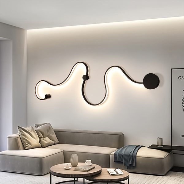 Nordic decorative living room bedroom interior snake wall light creative modern led wall lamp
