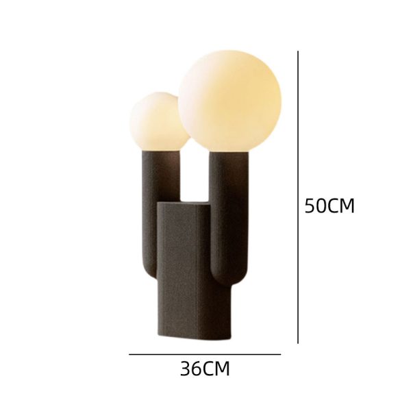 Nordic Desk Lamp Postmodern Creative Double Head Glass Ball Bedroom Bedside Desk Lamp